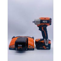AEG BSS18BLC 18V Impact Driver Set with 2x 4Ah Batteries and Charger (Pre-owned)