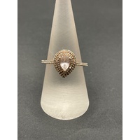 Ladies 9ct Rose Gold Pear Shape Ring