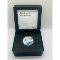 Emperor Penguin 2023 $5 1oz Coloured Silver Proof Coin with COA (Pre-owned)
