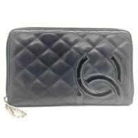 Chanel Black Quilted Leather Cambon Ligne Zippy Organizer Ladies Wallet