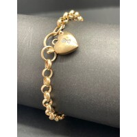 Ladies 9ct Yellow Gold Belcher Link Bracelet