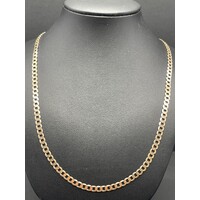 Unisex 10ct Yellow Gold Curb Link Necklace