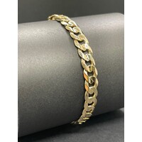 Unisex 9ct Yellow Gold Curb Link Bracelet