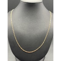 Unisex 9ct Yellow Gold Figaro Link Necklace