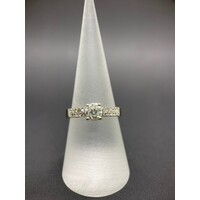 Ladies 14ct White Gold Diamond Engagement Ring