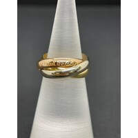 Ladies 18ct Three Tone Gold 3 in 1 Ring