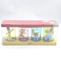 The Simpsons 4 Piece Drinking Glass Set 473ml Homer Bart Marge Lisa