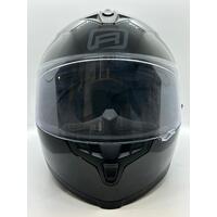 Rjays Dominator II Gloss Black Motorcycle Helmet Size Small 55-56cm and Dust Bag