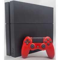 Sony PlayStation 4 PS4 500GB Video Game Console with Red Controller and Leads