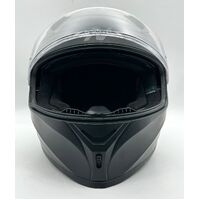 Nitro N501 Solid Matte Black Mens Motorcycle Helmet Size XL 61-62 Built-in Visor