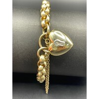 Ladies 10ct Yellow Gold Belcher Link Bracelet