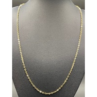 Unisex 18ct Yellow Gold Cable Link Necklace