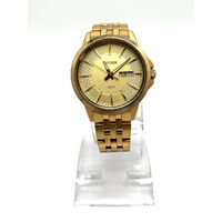 Citizen Men's Gold Dial Day Date Quartz Watch GN-4-S WR 5 Bar Stainless Steel