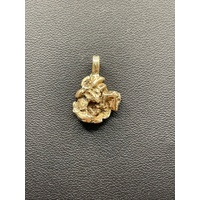 Unisex 9ct Yellow Gold Nugget Pendant