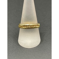 Unisex 18t Yellow Gold Curb Link Chain Ring