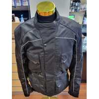 Torque Large Nylon Motorcycle Jacket and Pants Black Reflective and Padded
