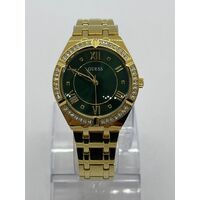 Guess GW0033LB Ladies Gold Tone and Green Analog Stainless Steel Watch