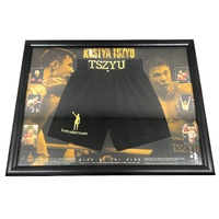 Kostya Tszyu Signed Boxing Trunks in Frame with COA Limited Edition 18/300