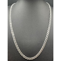 Mens 925 Sterling Silver Anchor Link Necklace