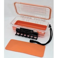 Plano 1450 Guide Series Waterproof Case Small Clear Orange Dry Box