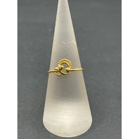 Ladies 21ct Yellow Gold Pattern Ring