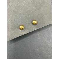 Ladies 21ct Yellow Gold Ball Stud Earrings
