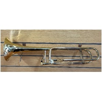 Huxley Straight Trombone Two Tone Colour with Case Gloves Oil Cloth and Strap