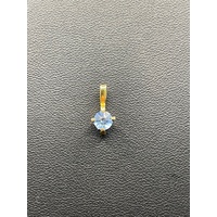 Ladies 9ct Yellow Gold Blue Gemstone Pendant