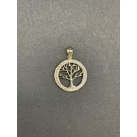Ladies 9ct Yellow Gold Round Tree of Life Pendant