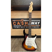 Peavey Raptor Plus EXP Sunburst 6 String Electric Guitar with Gig Bag