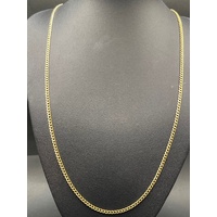 Unisex 9ct Yellow Gold Curb Link Necklace