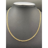 Ladies 9ct Yellow Gold Double Curb Link Necklace