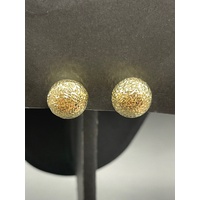 Ladies 18ct Yellow Gold Ball Stud Earrings