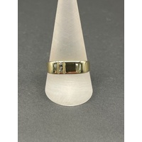 Mens 9ct Yellow Gold Signet Diamond Ring
