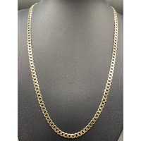 Unisex 9ct Yellow Gold Curb Link Necklace