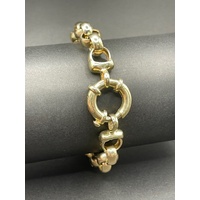Ladies 9ct Yellow Gold Belcher Link Bracelet