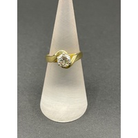 Ladies 18ct Yellow Gold Diamond Solitaire Ring