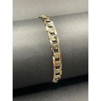 Mens 9ct Yellow Gold Curb Link Bracelet