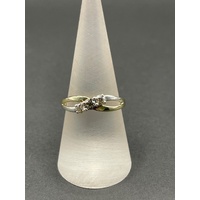 Ladies 9ct Yellow Gold Diamond Ring