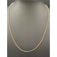 Ladies 9ct Yellow Gold Belcher Link Necklace