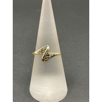 Ladies 9ct Yellow Gold Wave Ring