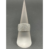Ladies 14ct White Gold Diamond Cluster Ring