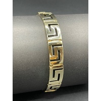 Mens 14ct Yellow Gold Fancy Link Bracelet