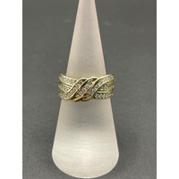 Ladies 9ct Yellow Gold Cubic Zirconia Ring