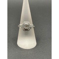Ladies 9ct White Gold Diamond Ring