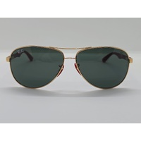 Ray-Ban RB8313M F008/71 61-13 Scuderia Ferrari Arista Gold Green Sunglasses