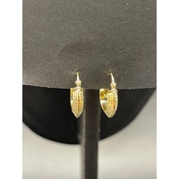 Ladies 18ct Yellow Gold Huggie Hoop Earrings
