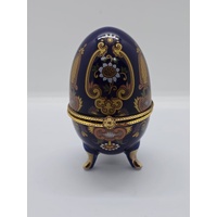 Vintage Porcelain Egg Trinket Box