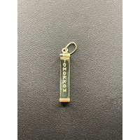 Ladies 9ct Yellow Gold Rectangle 3D Pendant