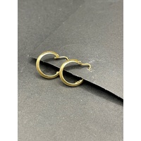 Ladies 18ct Yellow Gold Huggie Hoop Earrings